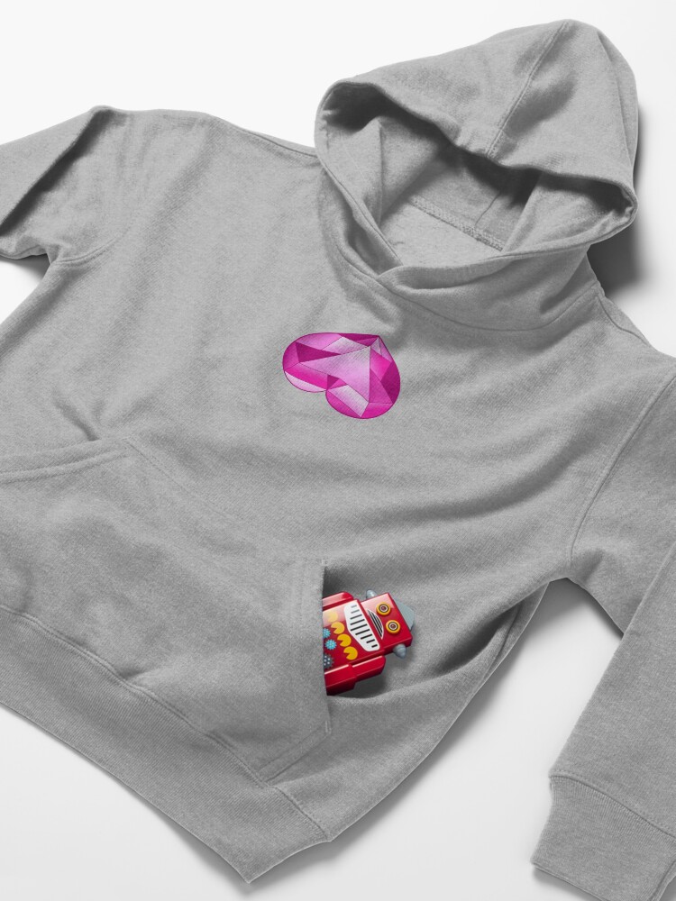 Alternate view of Pattern Spinel (Espinela) crystal gem inverted heart (Steven Universe new villain) cartoon Kids Pullover Hoodie