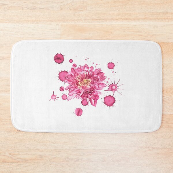 Item preview, Pink chrysantemum with paint blots designed and sold by Shoshina.