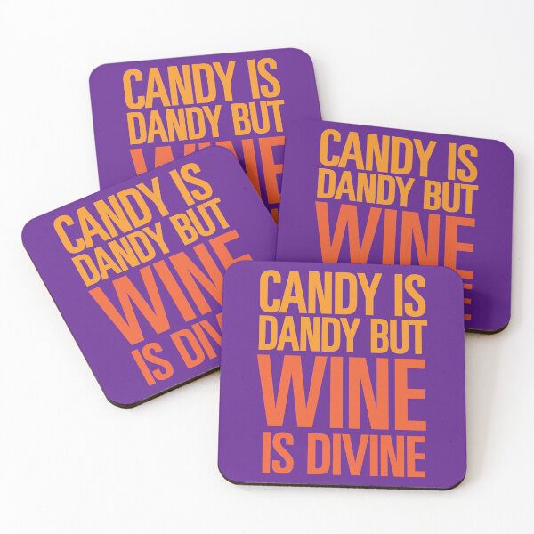 Item preview, Funny Halloween Quote - Candy Is Dandy But Wine Is Divine designed and sold by aqualiontees.