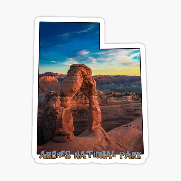 Item preview, Utah State Outline (Arches National Park) designed and sold by gorff.