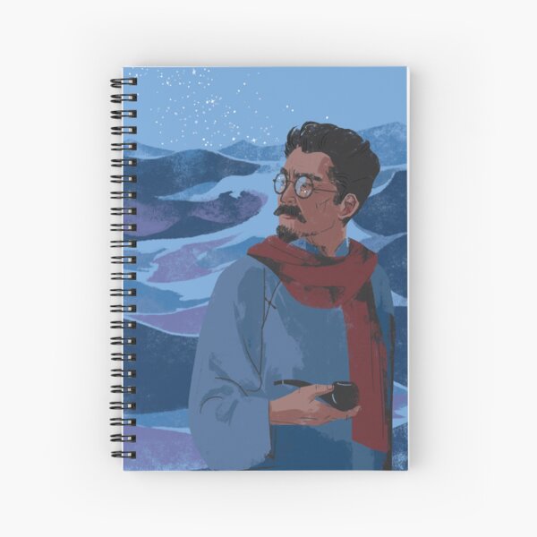 Poet in the night desert Spiral Notebook