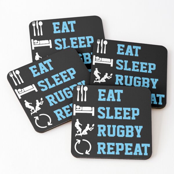 Item preview,  Eat sleep rugby repeat shirts from Ricaso  designed and sold by Ricaso.