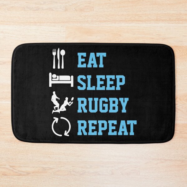Item preview,  Eat sleep rugby repeat shirts from Ricaso  designed and sold by Ricaso.