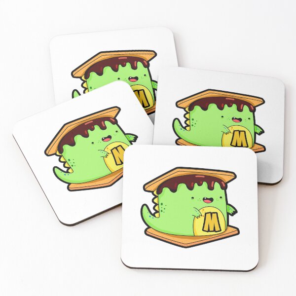 Item preview, Alphabet Letter M Cute Dinosaur S'more designed and sold by kidsmonogram.
