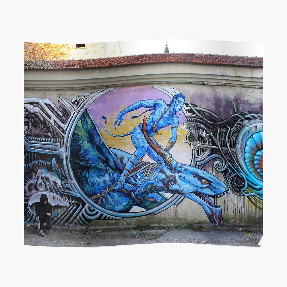 Avatar Sky Rider Street Art Poster
