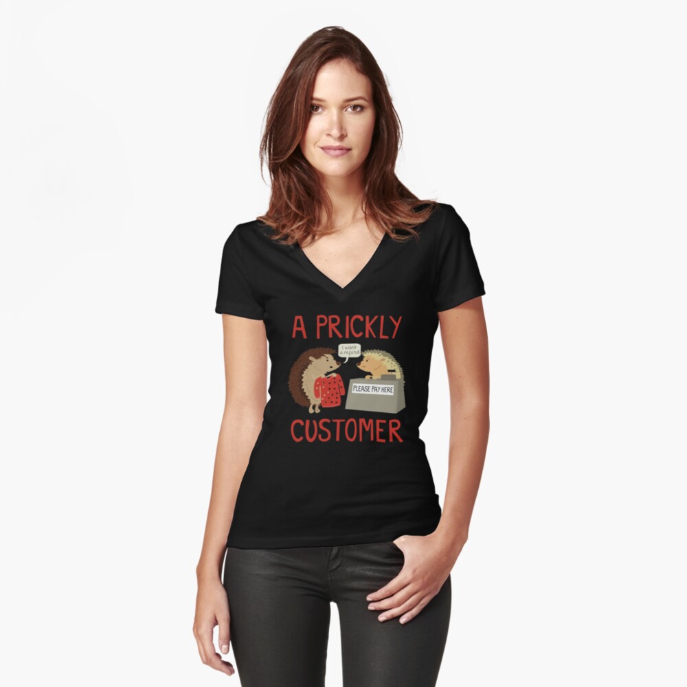 Item preview, Fitted V-Neck T-Shirt designed and sold by jaffajam.