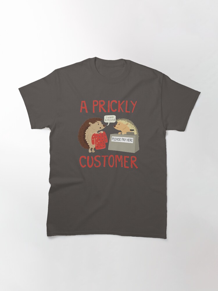 Thumbnail 3 of 7, Classic T-Shirt, A Prickly Customer designed and sold by jaffajam.