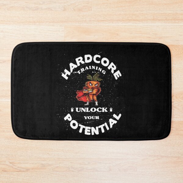 Item preview, Hardcore Training Unlock Your Potential Angry Carrot  Foodie Workout Bodybuilding designed and sold by ProjectX23.
