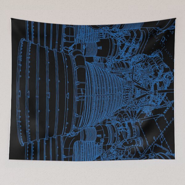Item preview, Apollo Rocket Boosters in Blue Neon designed and sold by m-lapino.
