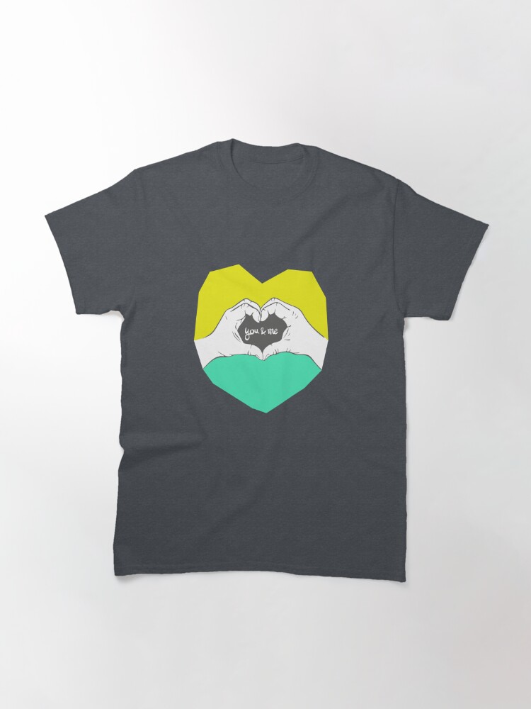 Alternate view of You & me heart hands Classic T-Shirt