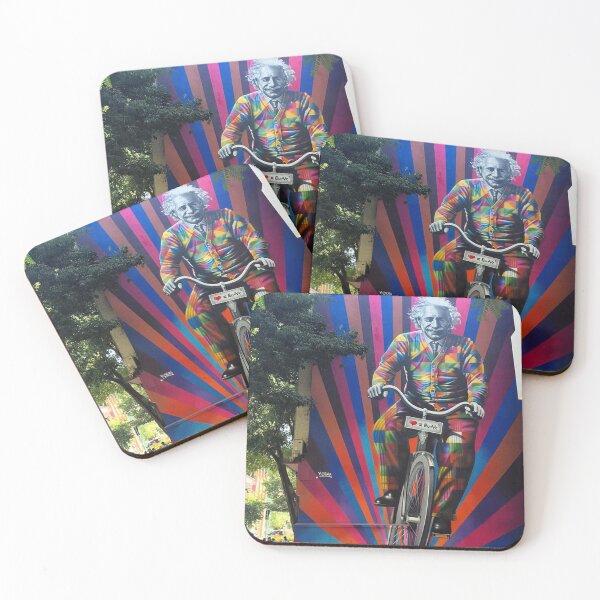 Item preview, Happy Cycling Einstein Equation for Love Street Art designed and sold by PODLizardWizard.