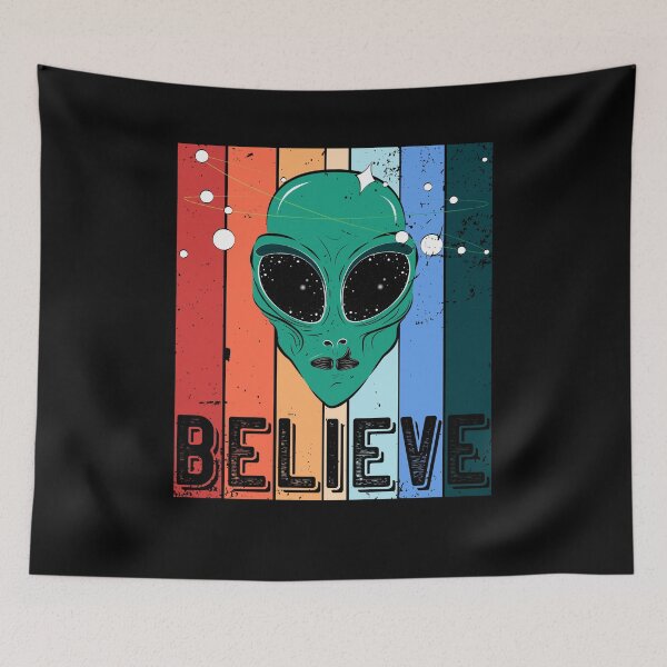 Item preview, Believe Alien Vintage UFO Retro Alien Head designed and sold by ZNOVANNA.