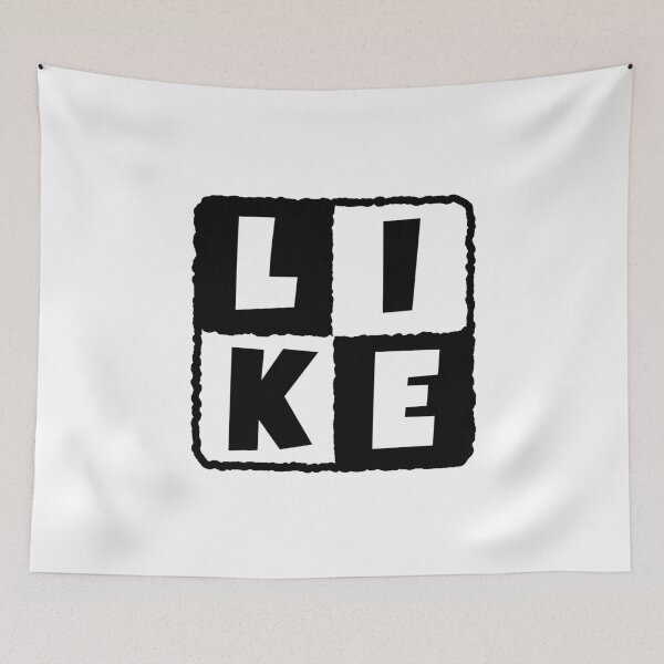 Item preview, LIKE in a black and white square designed and sold by joseartgel.