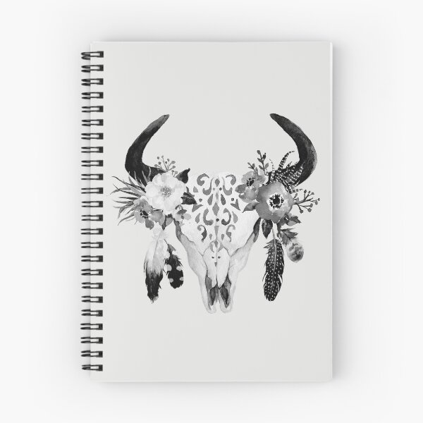 Item preview, Monochrome Bohemian Stag Skull designed and sold by MotivatedType.