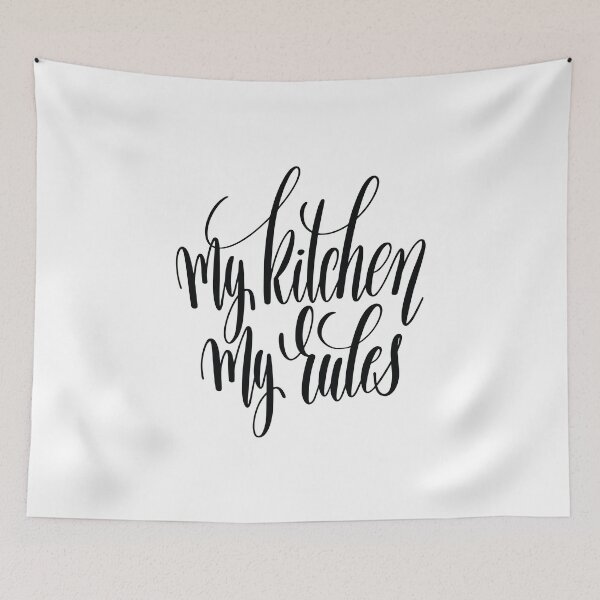 Item preview, My Kitchen My Rules Inspirational Quotes designed and sold by ProjectX23.