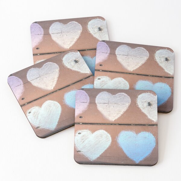 Item preview, Rainbow Chalk Hearts designed and sold by Dannyella.