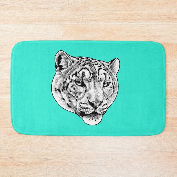 Item preview, Snow leopard - turquoise designed and sold by LorenDowding.