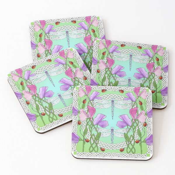 Item preview, Sweetpeas and Ladybirds designed and sold by Highland Celtic Art.