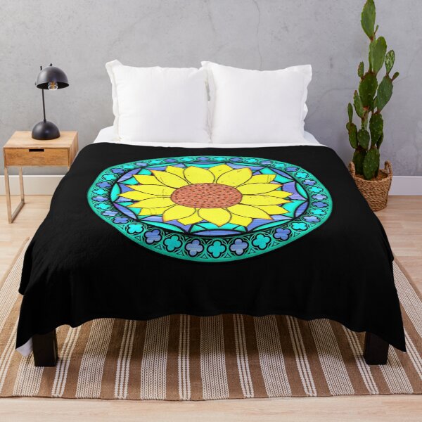 Item preview, Stained Glass Window Sunflower Garden Harvest designed and sold by funnytshirtemp.