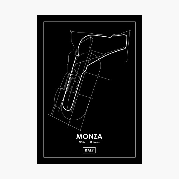 Item preview, Monza - Italy Track Map WHITE designed and sold by Andrea Anastasio.