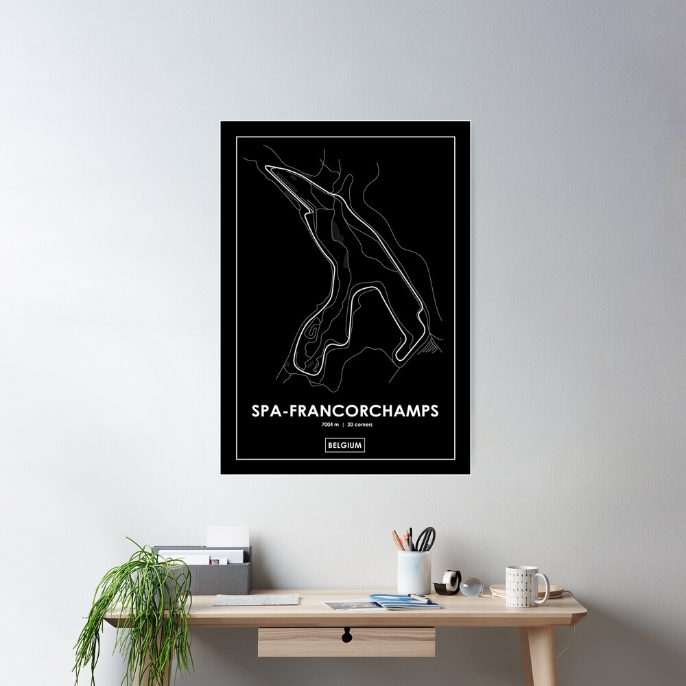 SPA-FRANCORCHAMPS - Belgien Track Map Poster