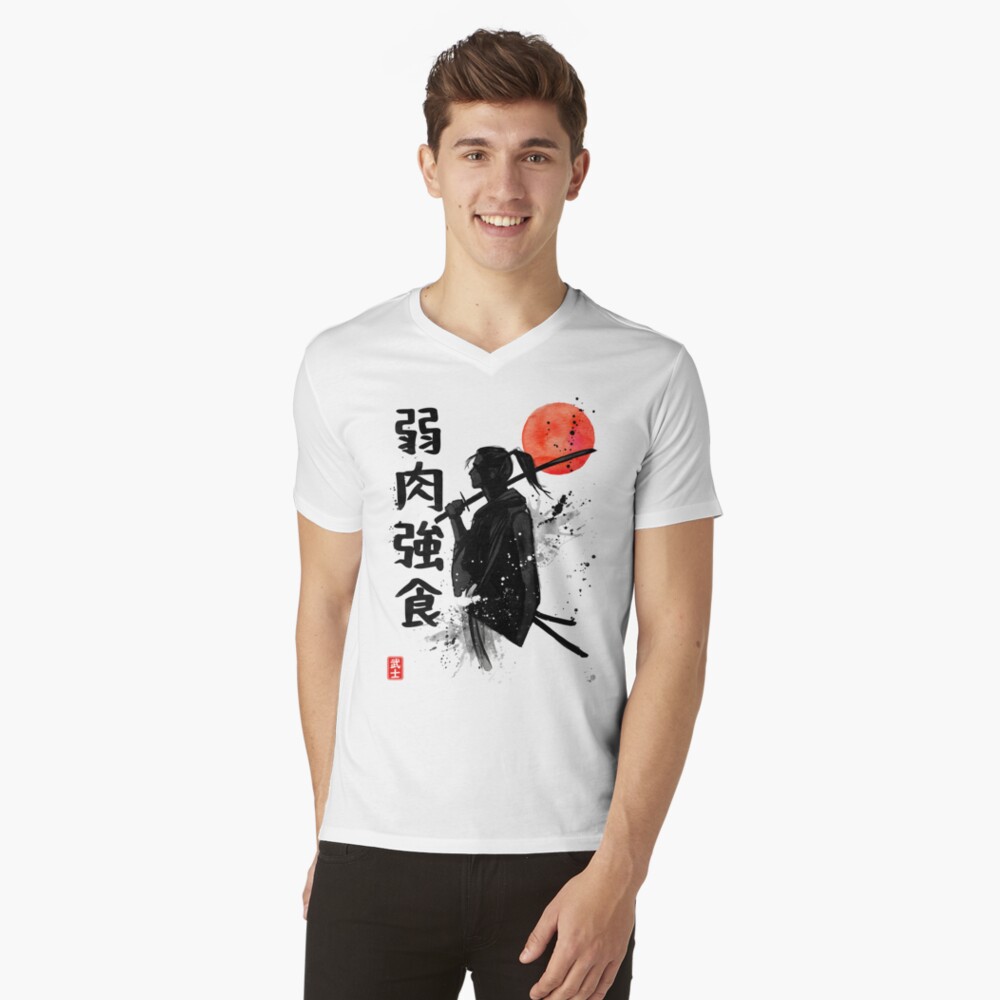 Vista previa del artículo con la obra «Camiseta de cuello en V», diseñado y vendido por Yoteformo.