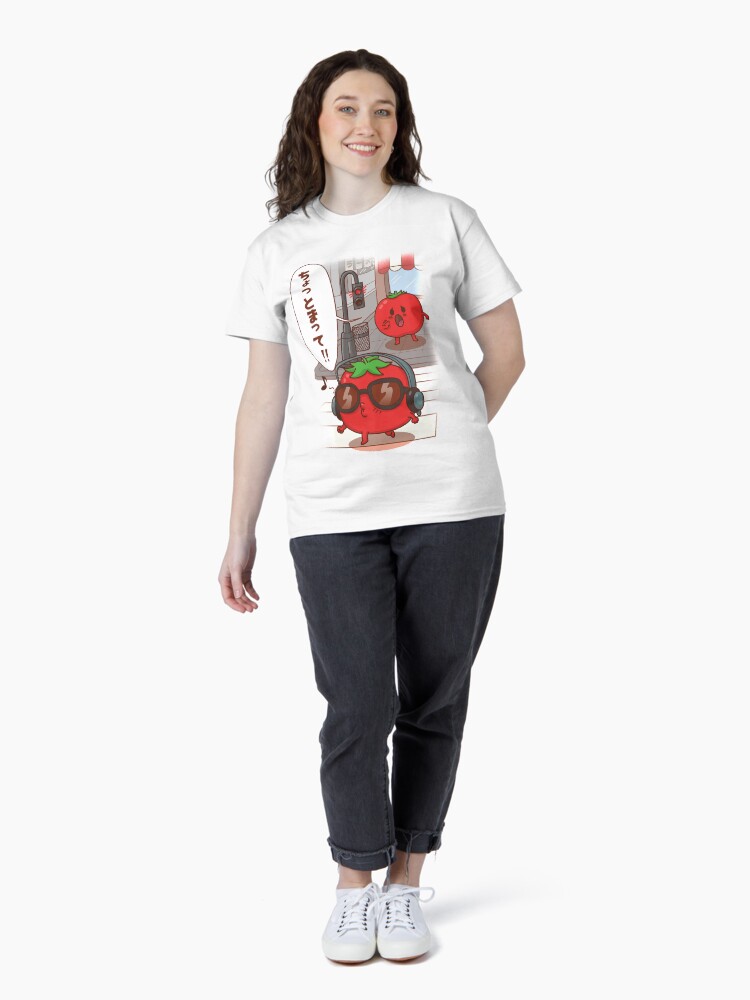 Imagen 4 de 7, Camiseta clásica con la obra Chiste en japonés "chotto matte", diseñada y vendida por Yoteformo.
