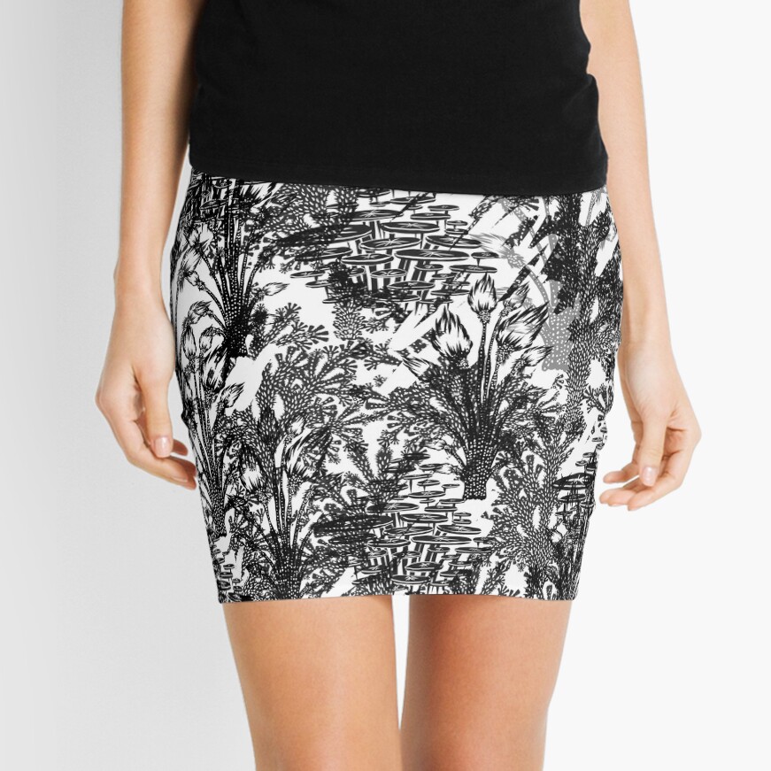 Grey Jungle Camo Mini Skirt
