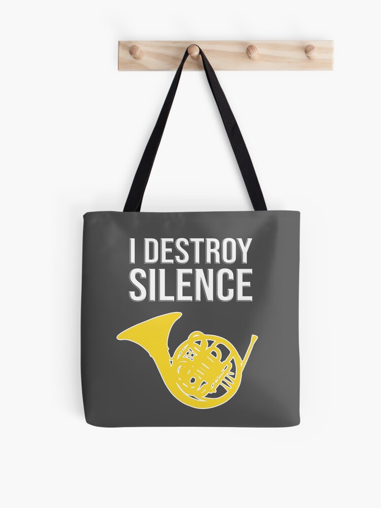 Thumbnail 1 von 2, Stofftasche, French Horn - Ich zerstöre die Stille - F Horn Geschenk designt und verkauft von HEJAshirts.