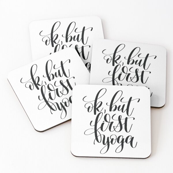 Item preview, Ok But First Yoga Inspirational Quotes designed and sold by ProjectX23.