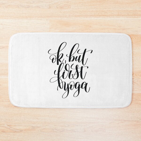Item preview, Ok But First Yoga Inspirational Quotes designed and sold by ProjectX23.