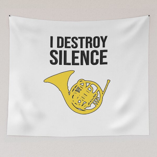 Item preview, French Horn - I destroy silence - F Horn gift designed and sold by HEJAshirts.