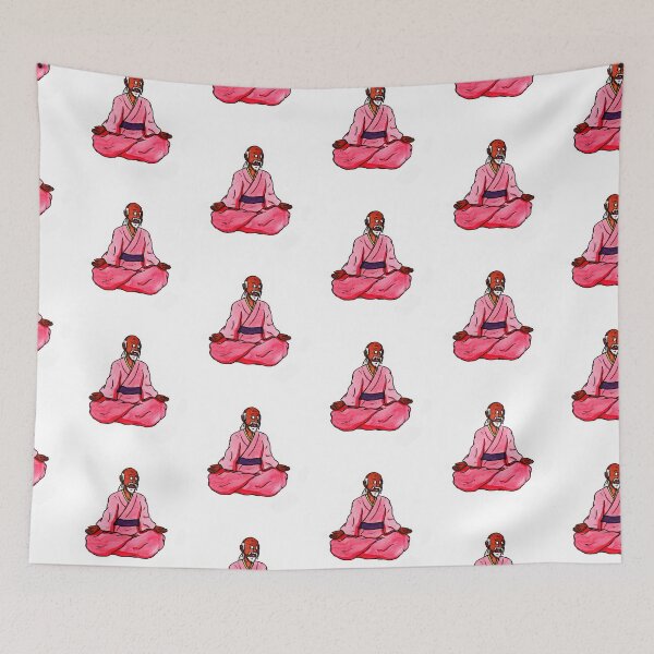 Item preview, watercolor illustration happy zen master sitting in a lotus position designed and sold by Jonah Augustin Gray.