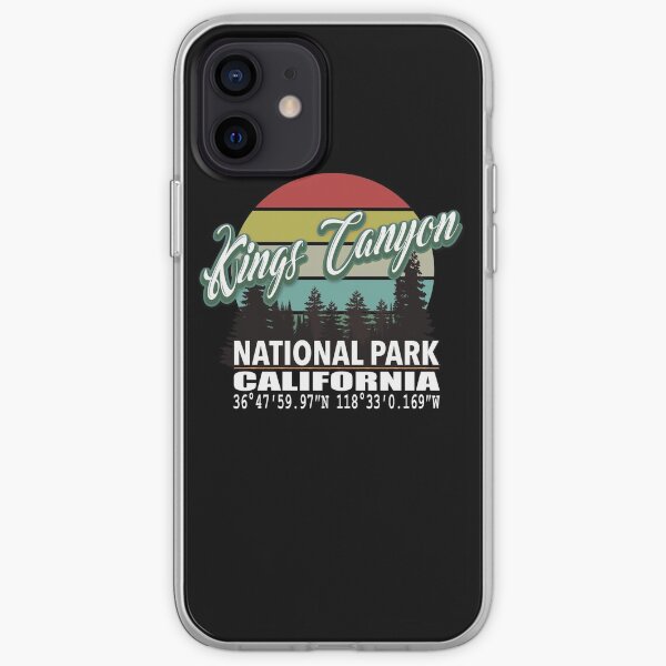 Kings Canyon and Sequoia National Parks With Awesome GPS Location Design iPhone Soft Case