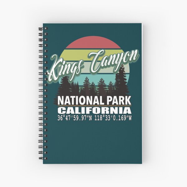 Kings Canyon and Sequoia National Parks With Awesome GPS Location Design Spiral Notebook