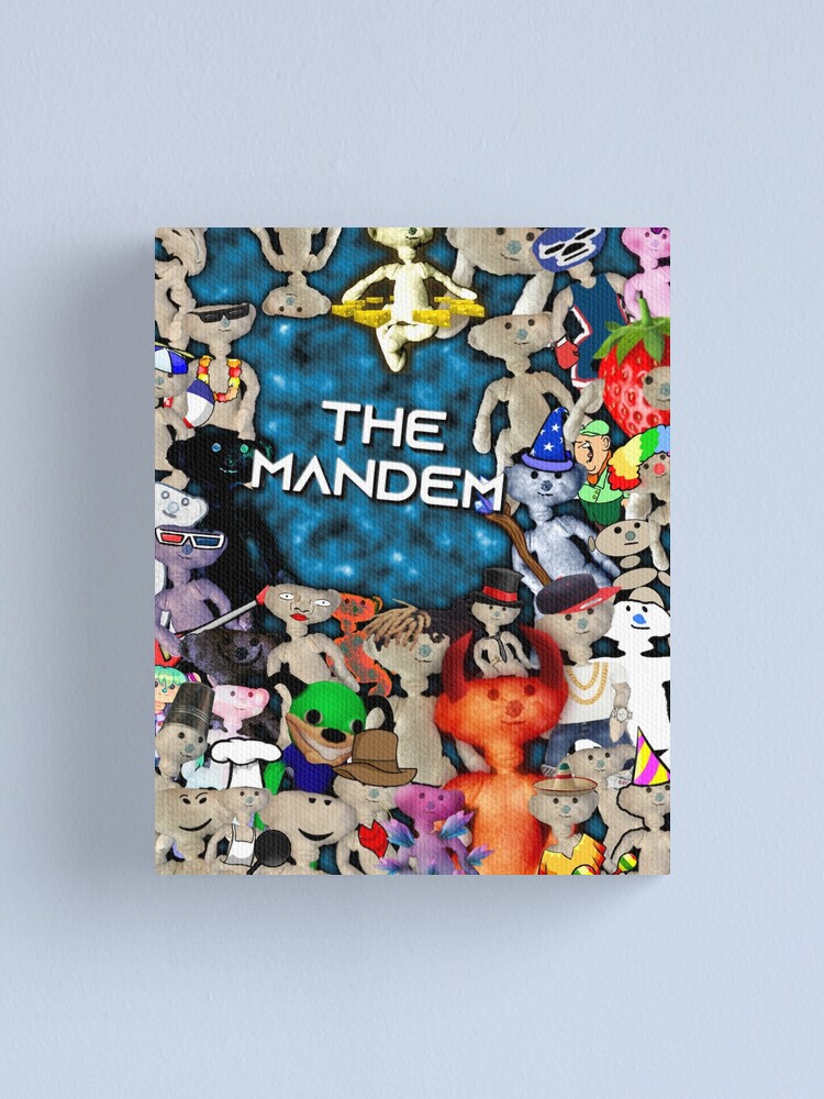 The Mandem Bear Canvas Print By Cheedaman Redbubble - roblox bear alpha toy