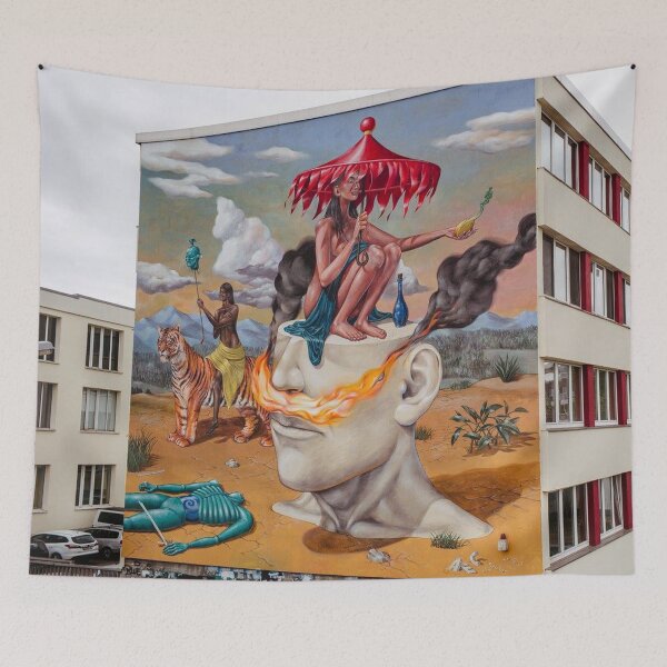 Item preview, The Contemporary Landscape Street Art Mural designed and sold by PODLizardWizard.