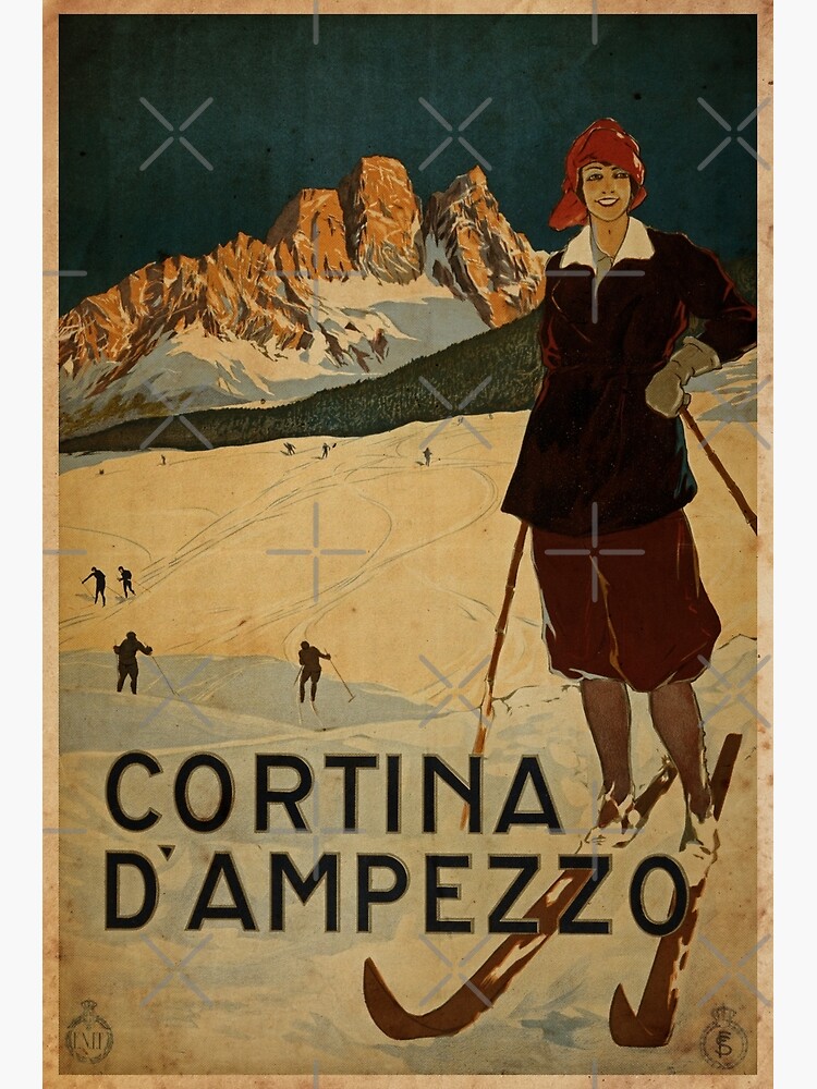 Cortina d'Ampezzo Vintage Italian Travel Poster | Poster