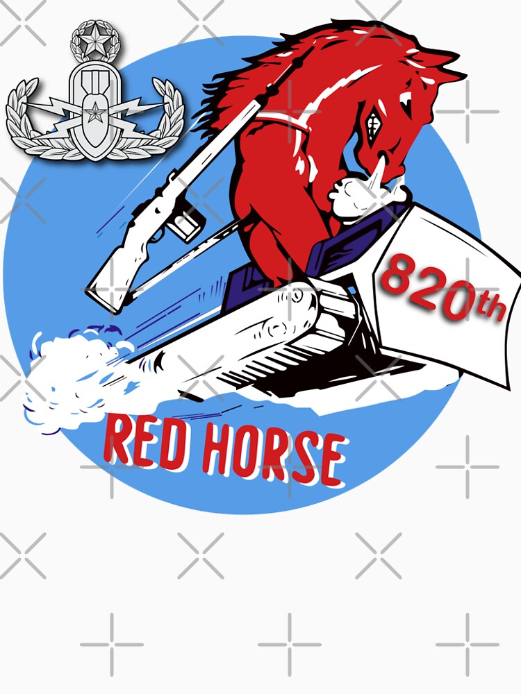 820th red horse shirt