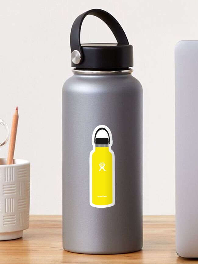 yellow hydro flask sticker