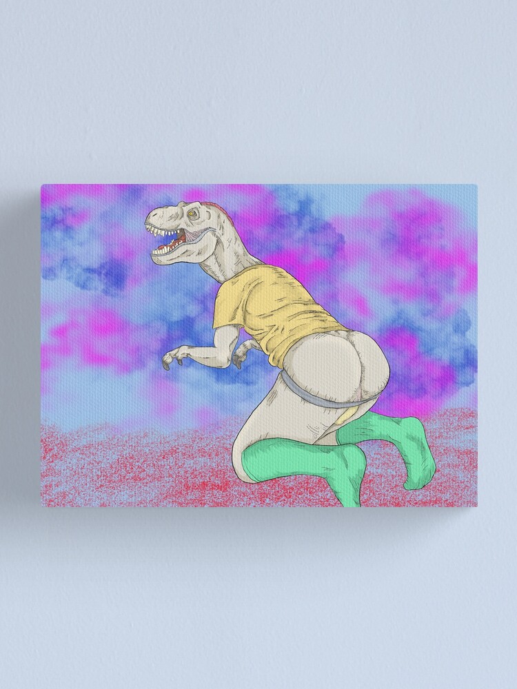 Alternate view of Dino Dudes: Thiccasaurus Rexxx Canvas Print