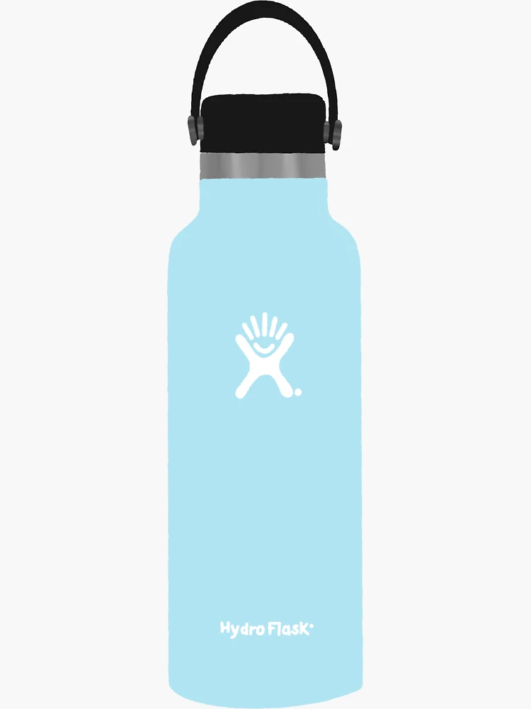 Cute Light Blue Hydroflask With Stickers !  Custom hydro flask, Preppy  water bottles, Trendy water bottles