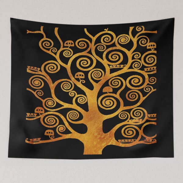 Item preview, Klimt Tree Gold & Black designed and sold by IOMAprints.