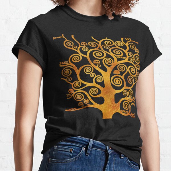 Klimt Tree Gold & Black Classic T-Shirt