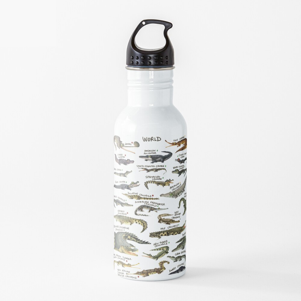 Crocodilians of the World Water Bottle