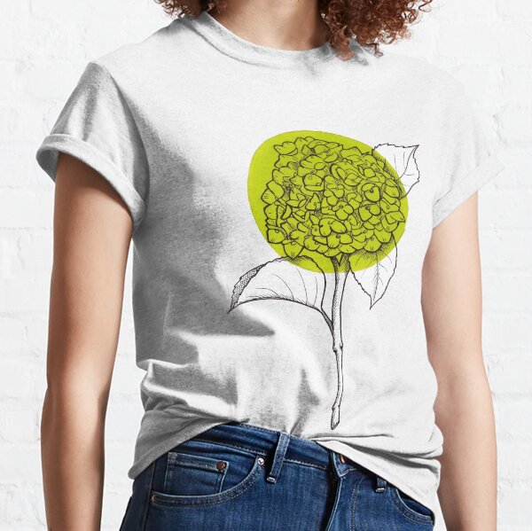 Light Green Hydrangea Flower Classic T-Shirt
