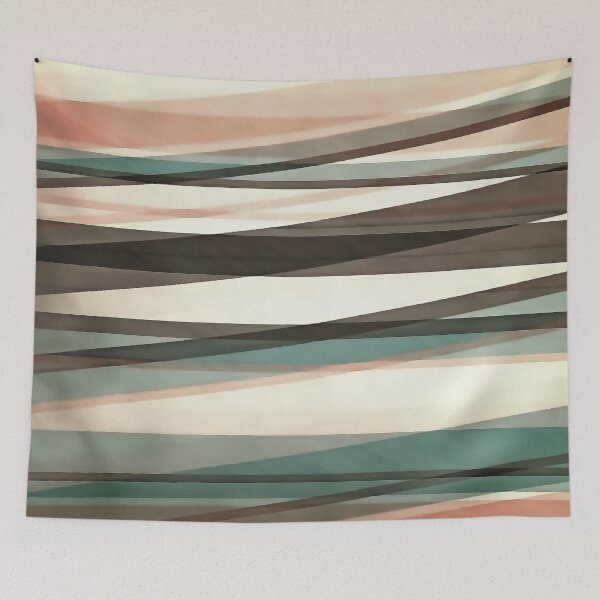 Item preview, Semi Transparent Layers In Peach Brown And Green designed and sold by taiche.