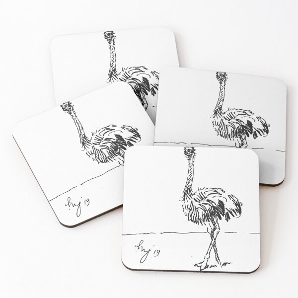 Item preview, Ostrich walking towards you drawing designed and sold by MikeJory.