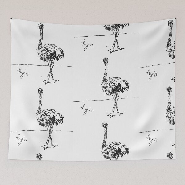 Item preview, Ostrich walking towards you drawing designed and sold by MikeJory.