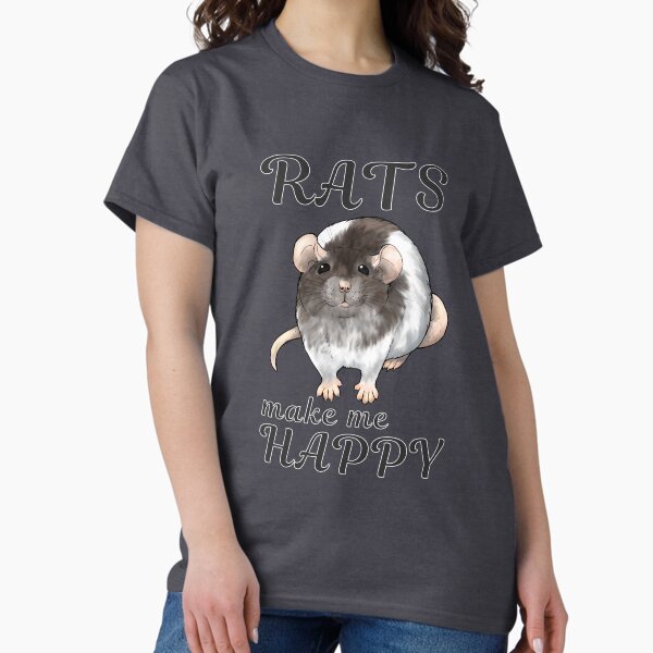 Rats make me happy - Black hooded ver. Classic T-Shirt